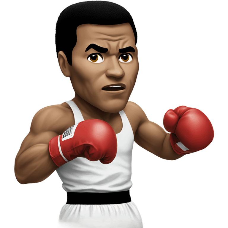 mohammed Ali posed punch to the viewer emoji