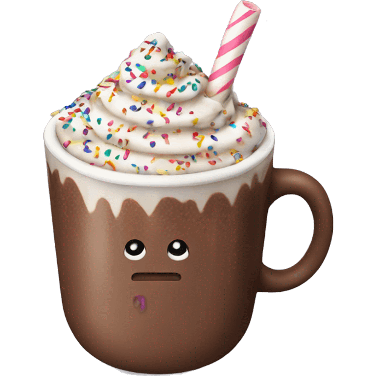 Hot chocolate with sprinkles  emoji