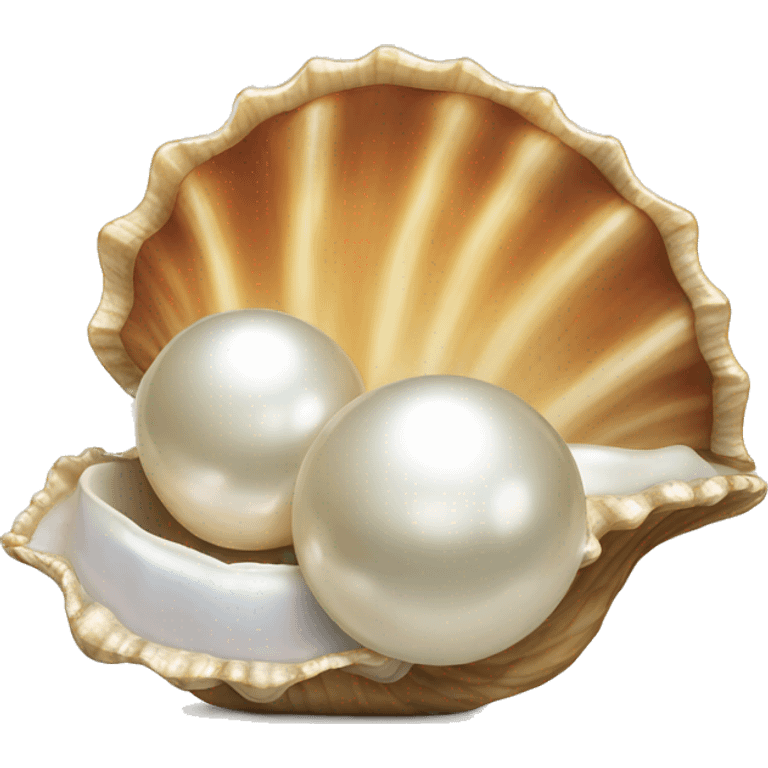 Open Sea shell with pearl emoji