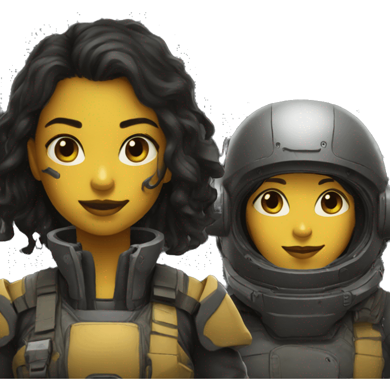 Girl and Helldivers emoji