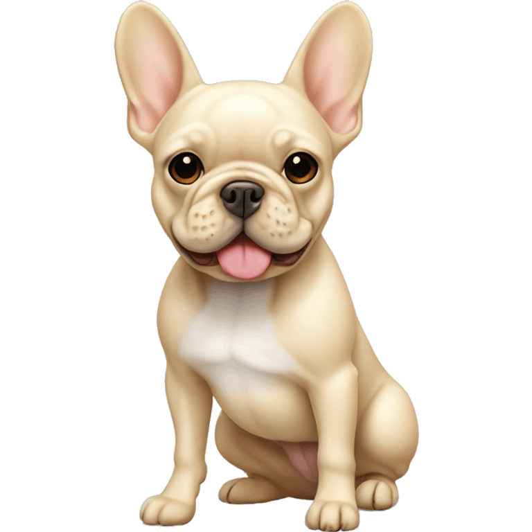 Cream frenchie  emoji