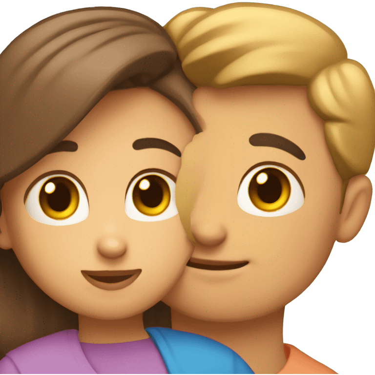 Familia de hombre mujer un gato emoji