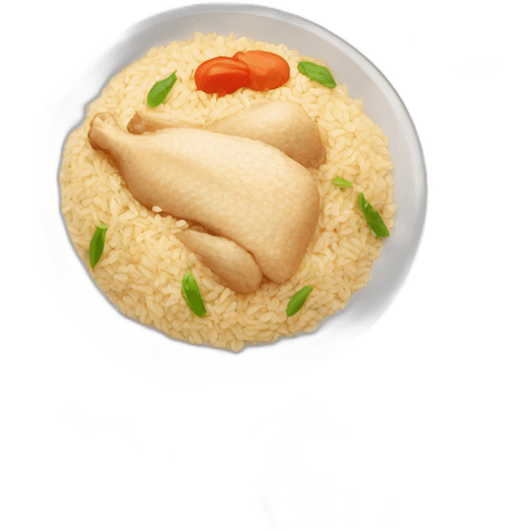 Rice and chicken dish emoji