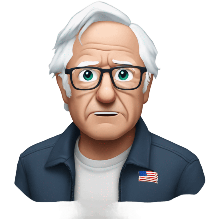 Bernie Sanders wearing fight the man shirt emoji