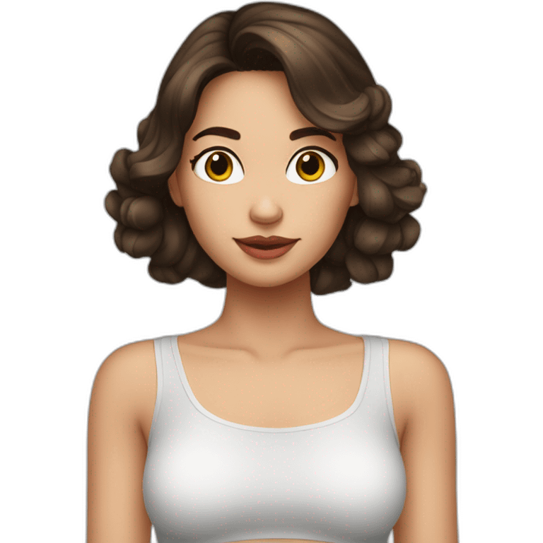 brunette-girl-wearing-seethrough-top emoji