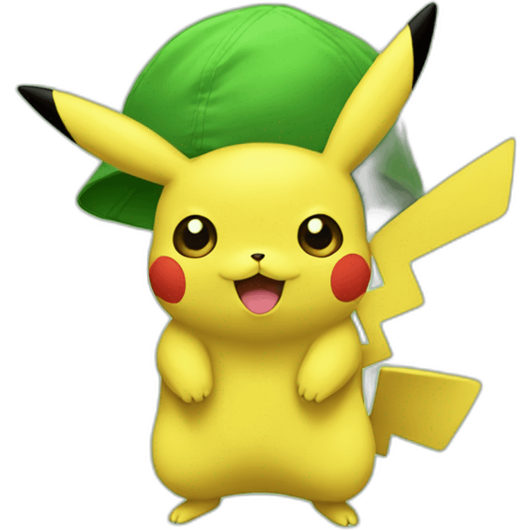 Pikachu green emoji