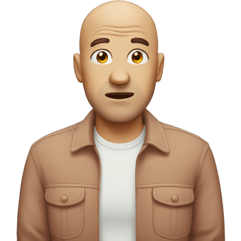 bald people afraid emoji