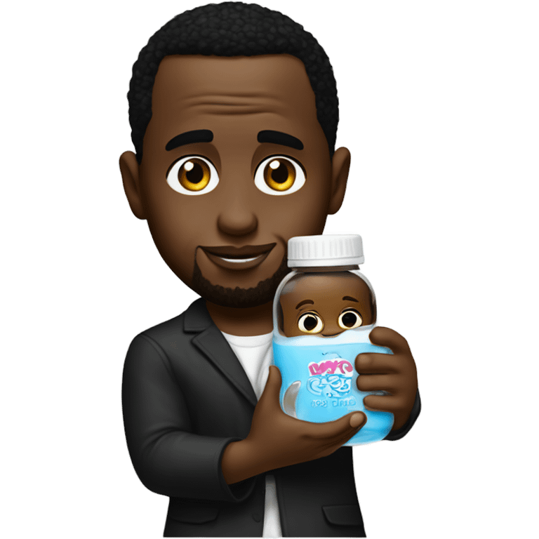 P diddy holding baby oil emoji