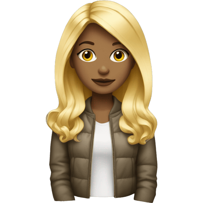 Blonde girl that loves fashion emoji