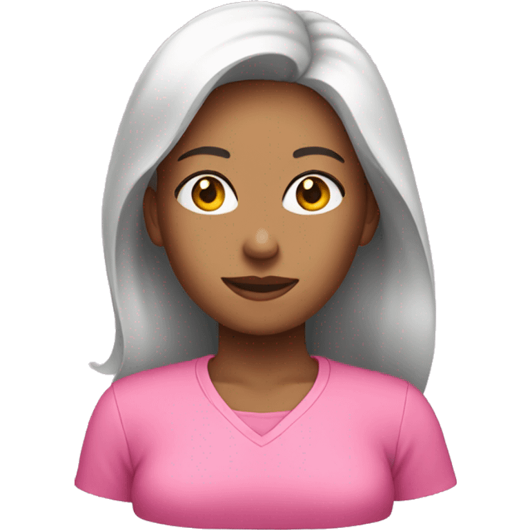 Women with pink shirt  emoji