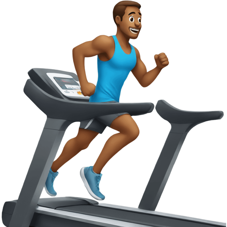 guy running on treadmill  emoji