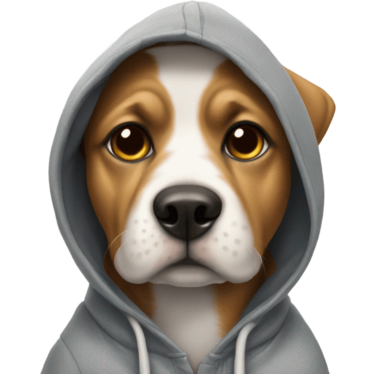 Dog wearing a hoodie  emoji