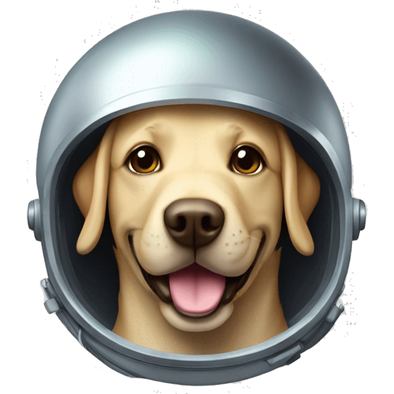 labrador with space helmet front smile ios icon emoji