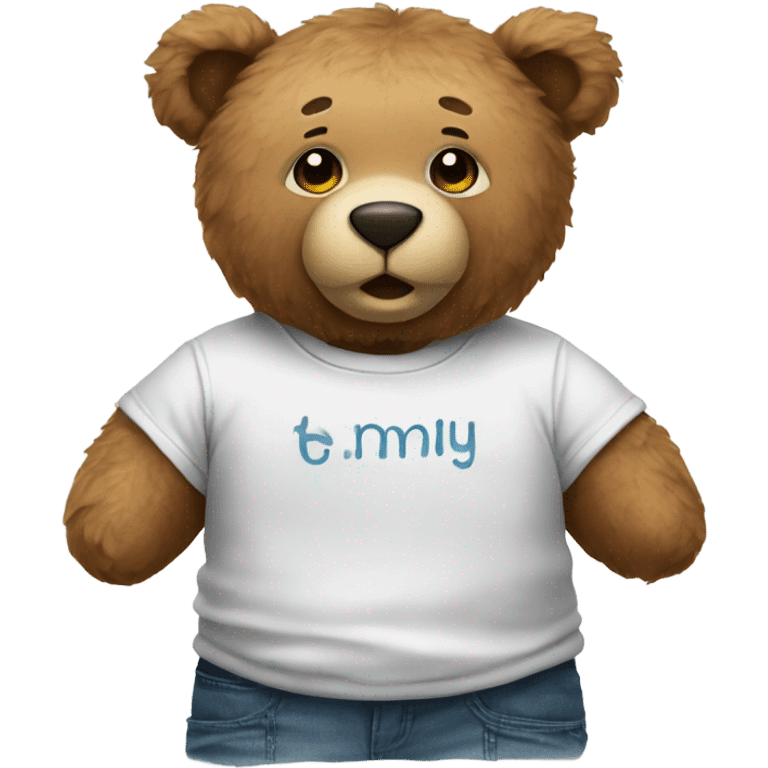 Teddy bear wearing t shirt  emoji