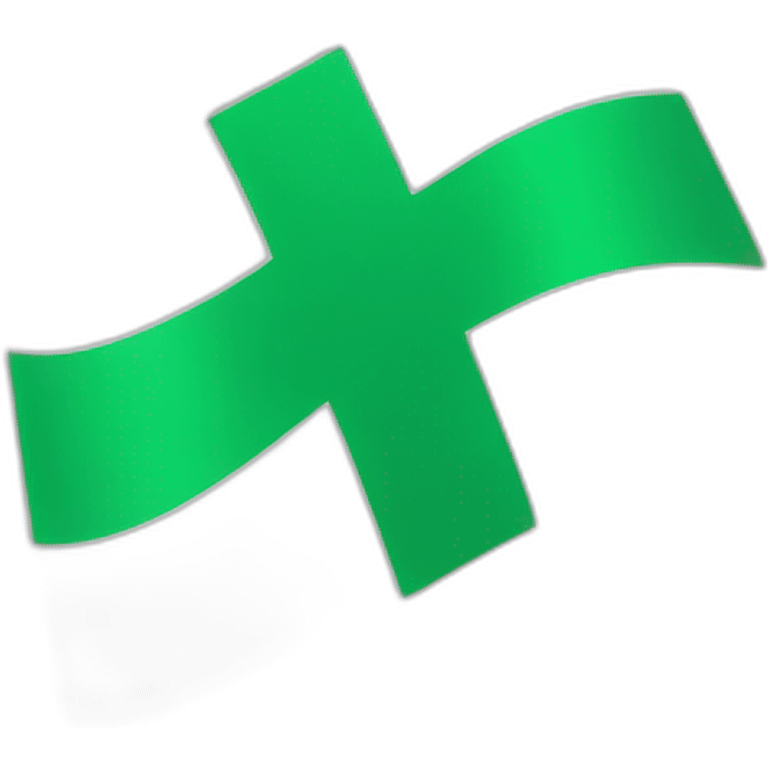 White flag with a green cross emoji