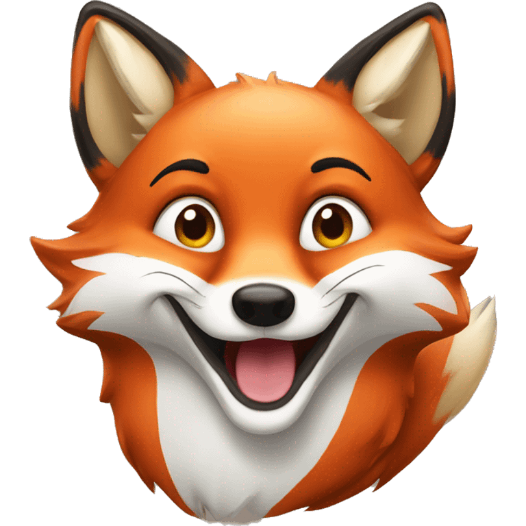 Happy Red fox emoji