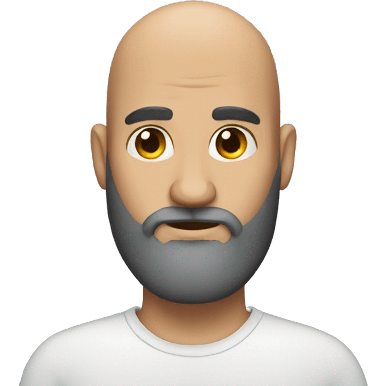 Bald guy long beard emoji