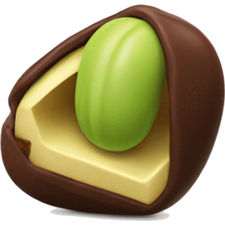 Pistachio in chocolate emoji