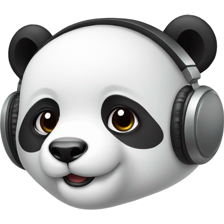 Panda wearing head phones emoji