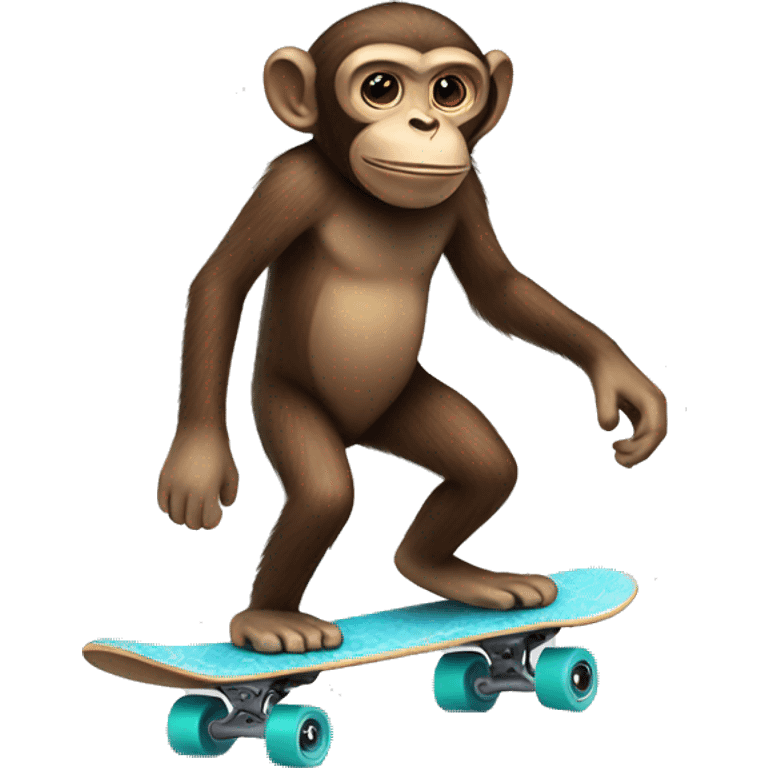 monkey on a skateboard  emoji