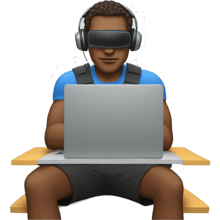 cybersportsman with laptop emoji