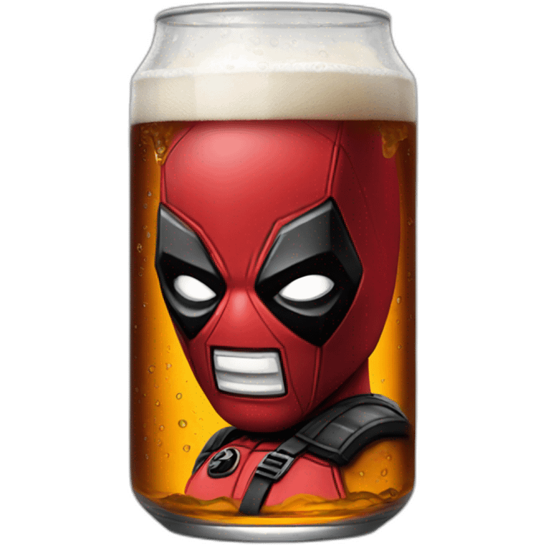 Deadpool drink beer emoji