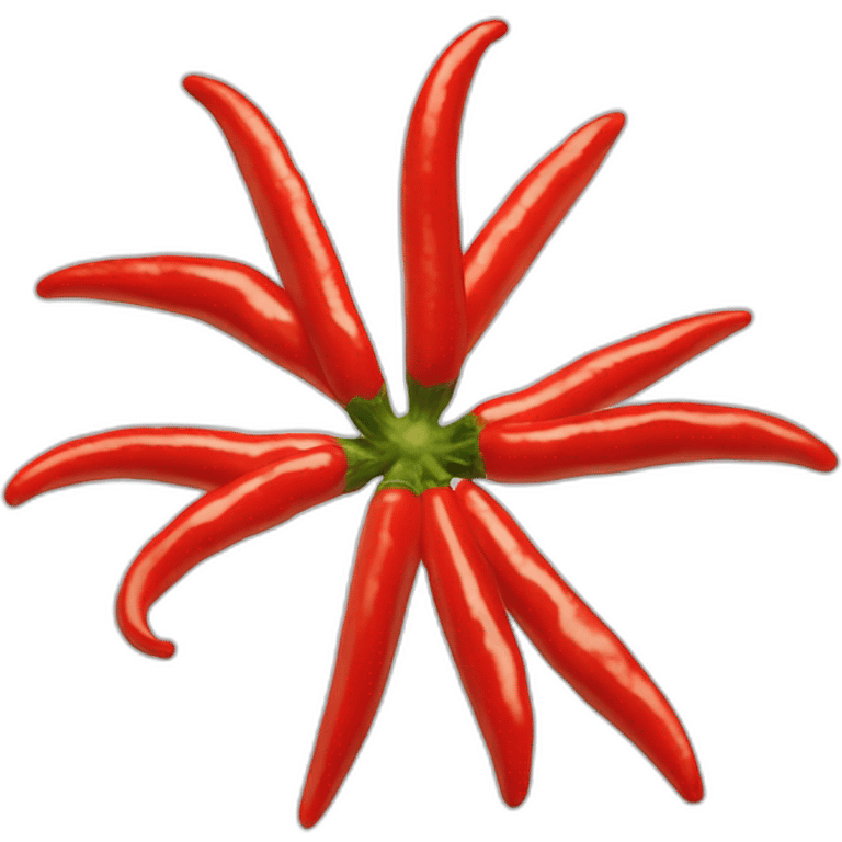 Red Hot Chili Peppers asterisk logo, 3/4 view emoji