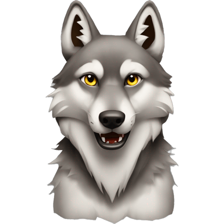 a wolf making turkish bozkurt emoji