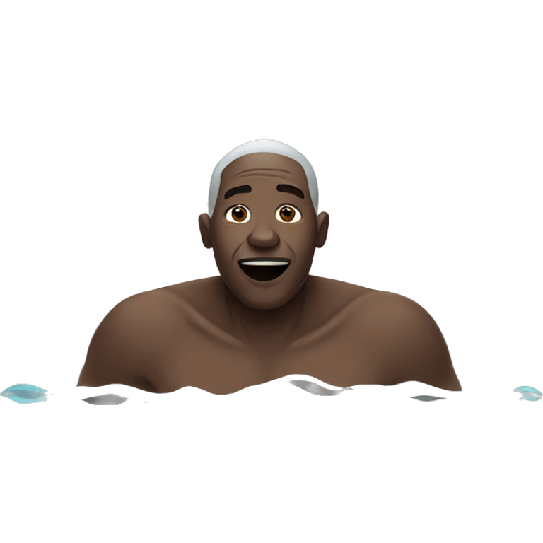 African Man swimming  emoji