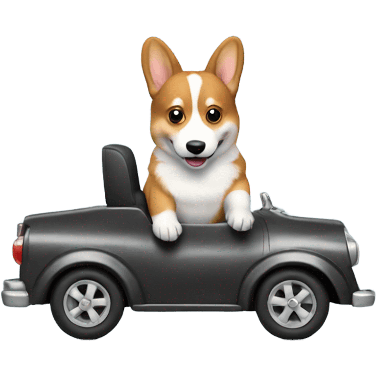 Driving corgi emoji