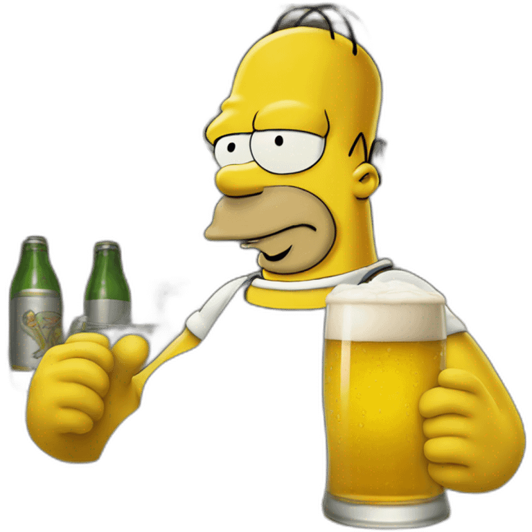 Homer Simpson drink à beer emoji