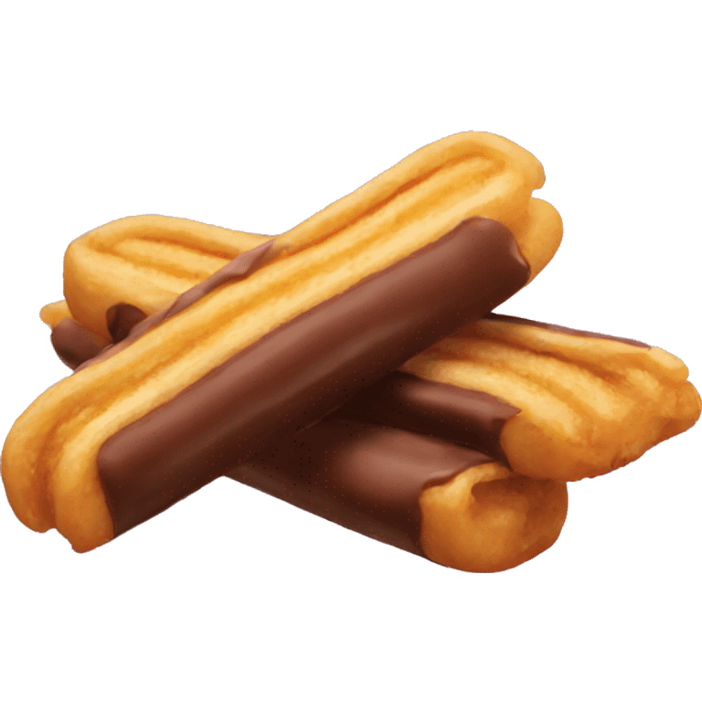 Chocolate dipped churros emoji