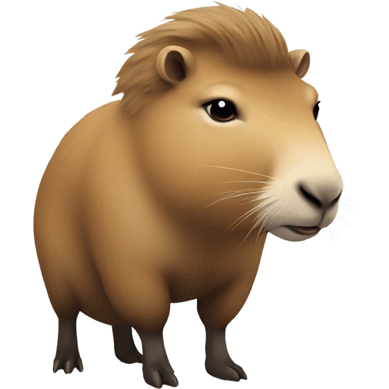 Capybara riding a goat emoji