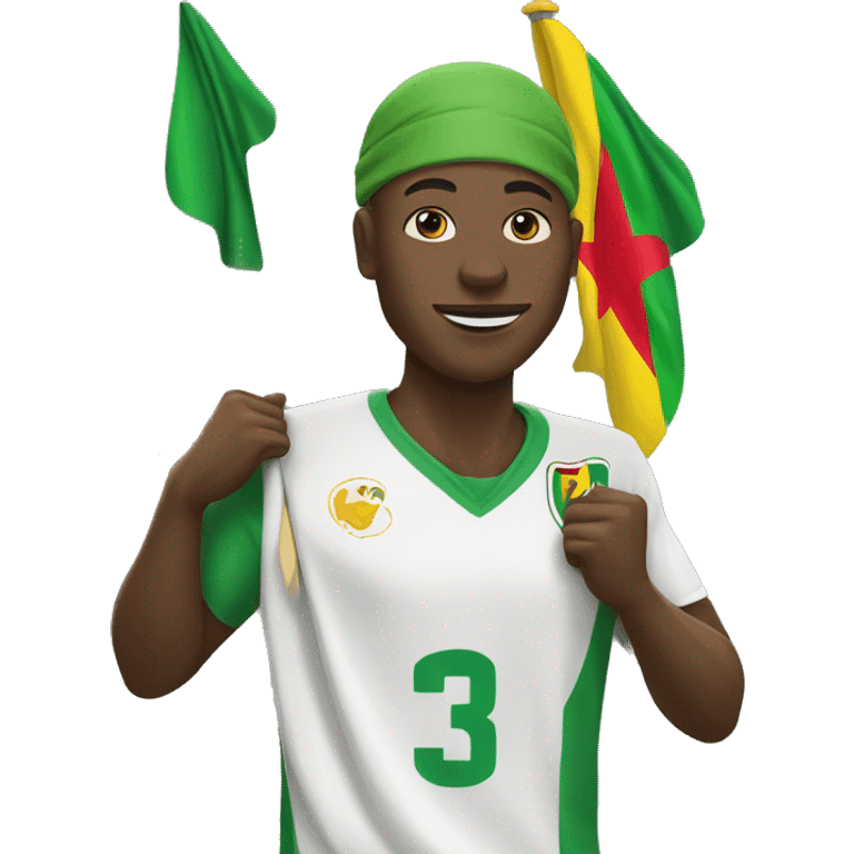 Haaland avec le drapeau du Senegal  emoji