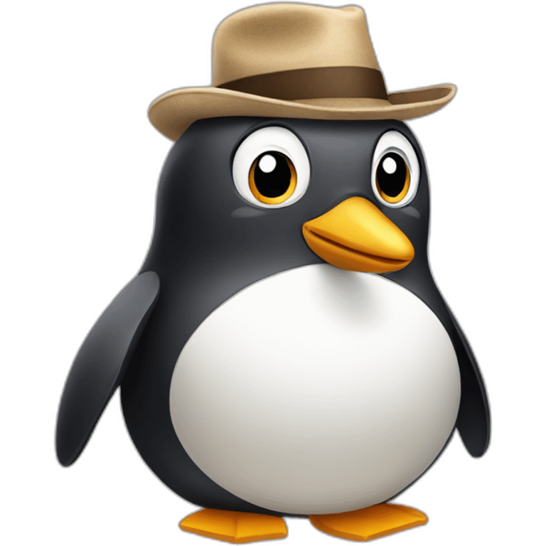 pinguim wearing hat emoji