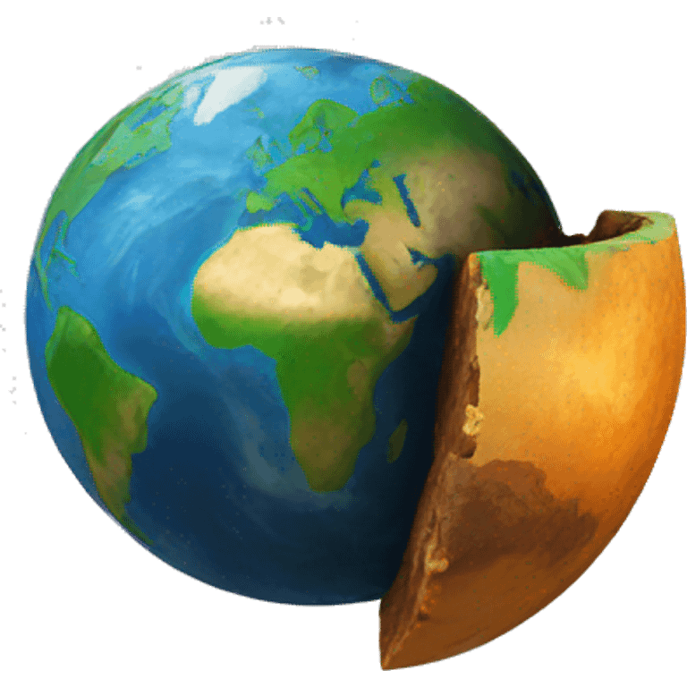 earth showing its core emoji