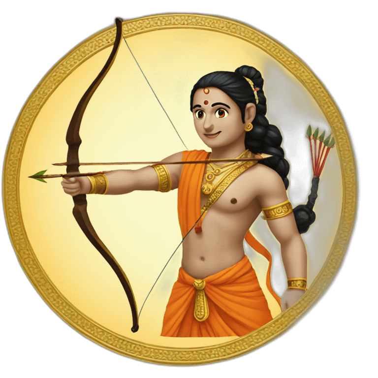 Shree rama chandra with arrow and bow emoji