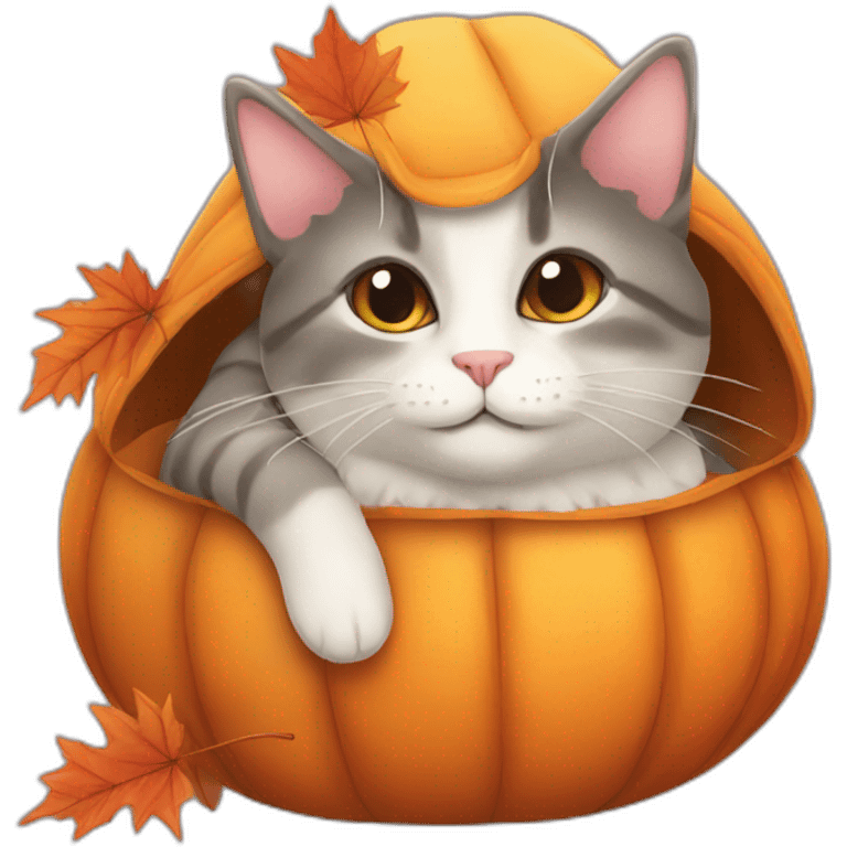 autumn-cozy-cat emoji