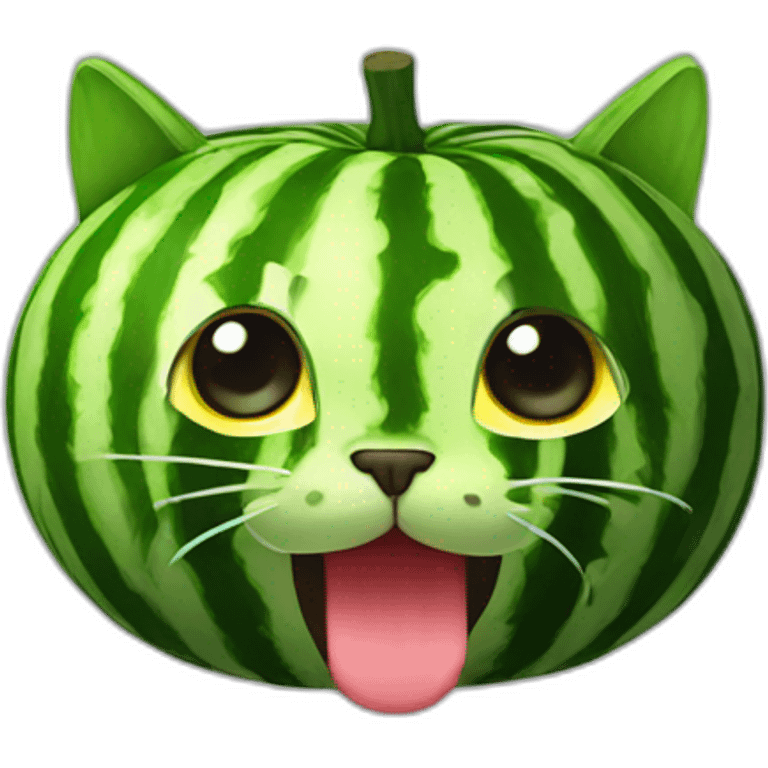 cat watermelon hybrid emoji