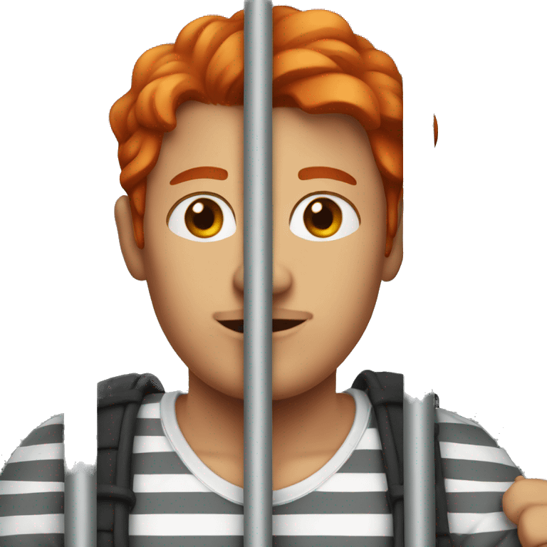 Red head in jail emoji