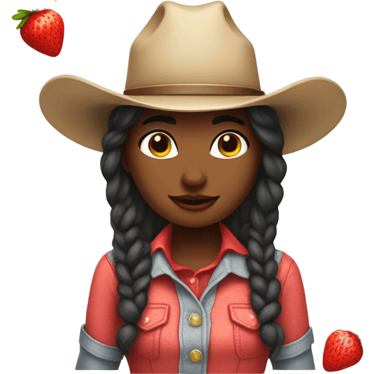 Strawberry cow girl emoji