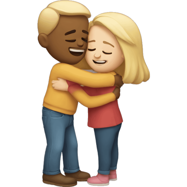 A couple hug emoji