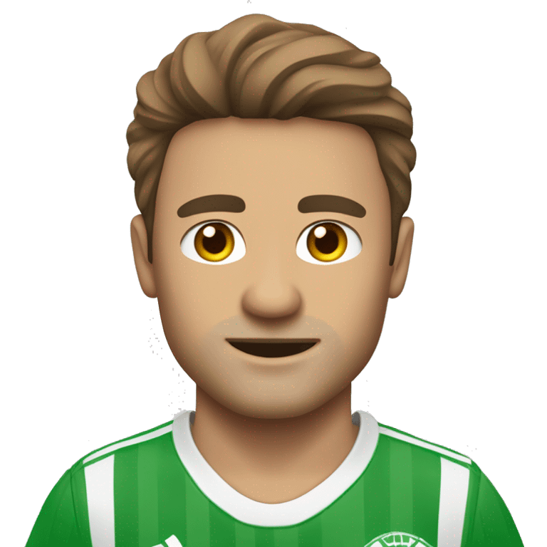 Fußballspieler mit braunen Haare, großen Ohren, einem Bart und hasenzähnen  emoji