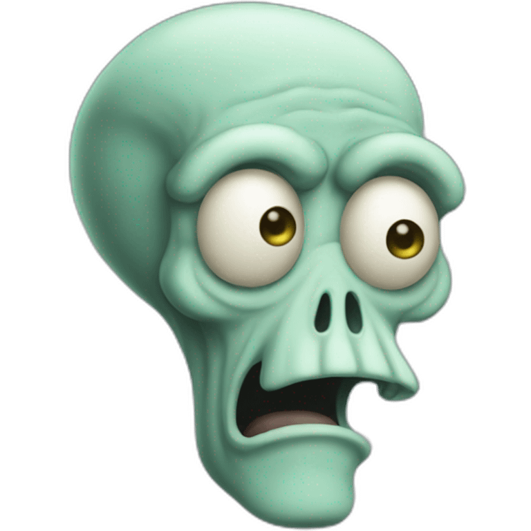 Creepy squidward emoji