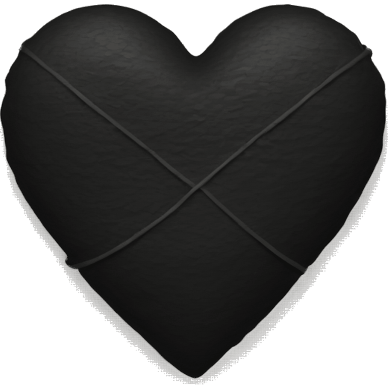 black heart on bandage emoji