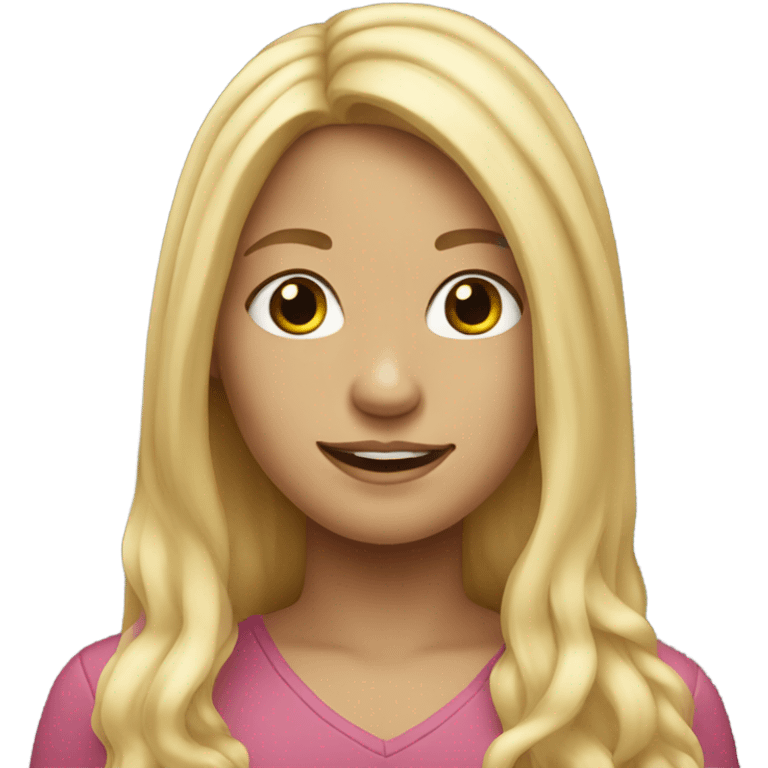 blonde girl long hair  emoji