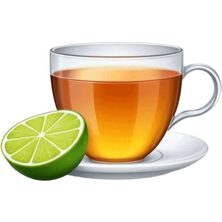 Tea with lime emoji