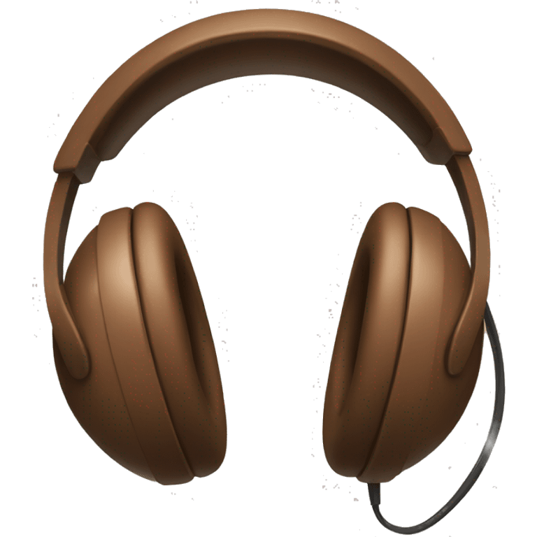 Brown headphones emoji