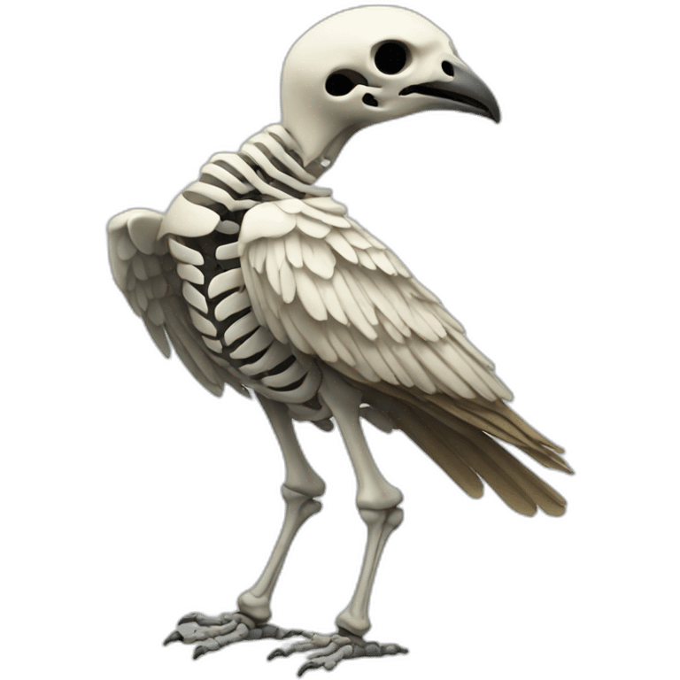 Skeleton of a bird emoji