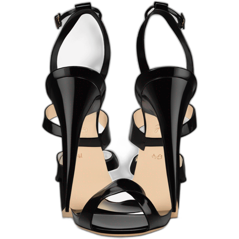 YSL TRIBUTE heels SANDAL black PATENT LEATHER emoji